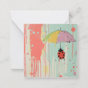 Clean Lines & Critters: Ladybug Raindrop Card