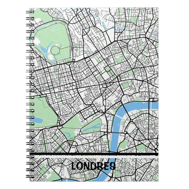 Clean London map notebook - natural color (Front)