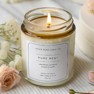 Clean & Minimal Handmade Candle Branding Labels