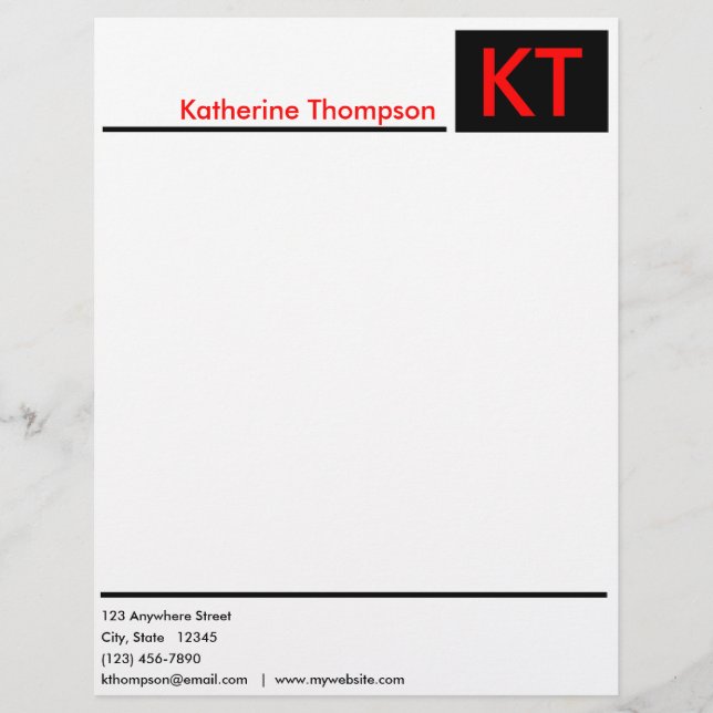 Clean, Minimal Letterhead (Front)