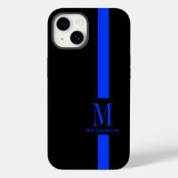 Clean & Minimal Monogram | Thin Blue Line | Police