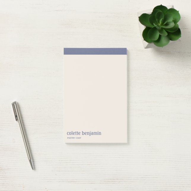 Clean Minimalist Blue-Grey & Pale Peach Post-it Notes (Office)