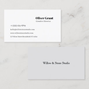 Clean Minimalist Business Card