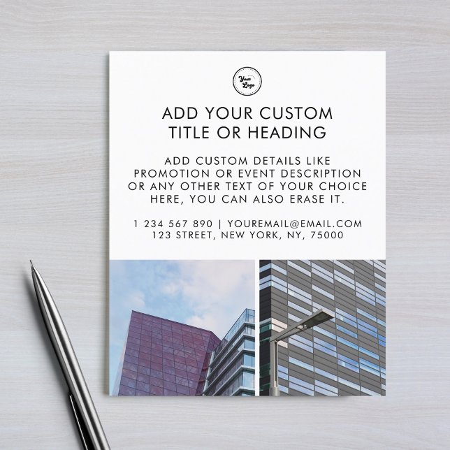Clean Minimalist Custom Business Logo 2 Photo Flyer (Creator Uploaded)