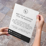Clean Minimalist Custom Business Logo Social Media Flyer<br><div class="desc">This modern,  minimalist flyer would be great for your business/promotional needs. Easily add your own details by clicking on the "personalise" option.</div>