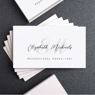 Clean minimalist elegant black grey business card
