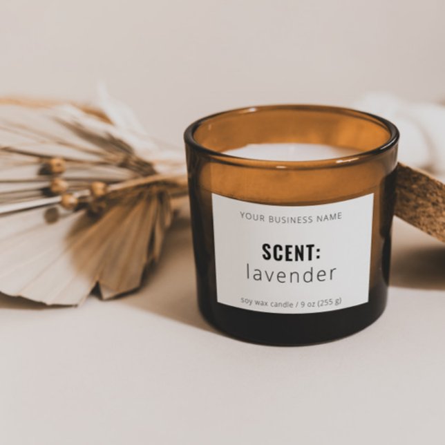 Clean Minimalist Scented Candle Food Label (Creator Uploaded)