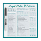 Clean Minimalist Teal Habit & Goal Tracker Planner