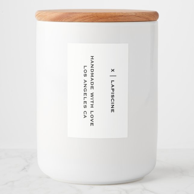 Clean minimalistic chic cool simple stunning candl food label (Front)