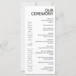 Clean Modern Black Grey White Wedding