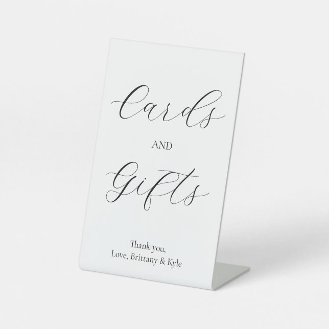 Clean & Modern Cards & Gifts Table Sign (Front)