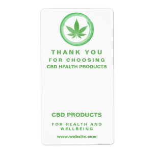 Clean Modern CBD Box Packaging Labels