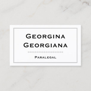 Clean, Modern & Elegant With Line Border Business Card