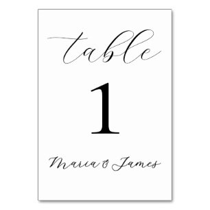 Clean & Modern Table Number Signs