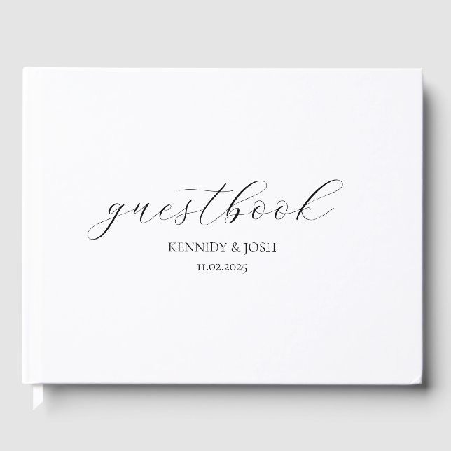 Clean & Modern Wedding Guest Book (Front)