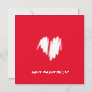 Clean Monochrome Modern Classy Vibe Love Heart Card