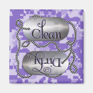 Clean N Dirty Dog Tags 1 (Dishwasher Magnet) Magnet