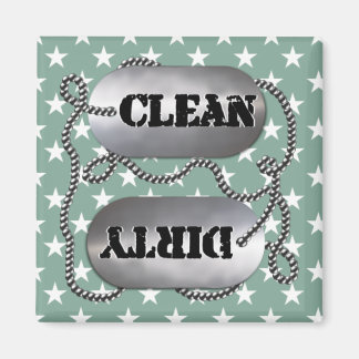 Clean N Dirty Dog Tags 7 (Dishwasher Magnet) Magnet