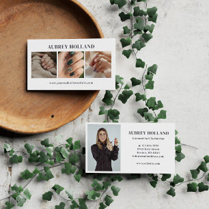 Clean Nail Artist Photo Collage Profile Photo Business Card