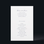 Clean Navy Blue Elegant Wedding Program<br><div class="desc">Elegant wedding programs featuring a timeless design with script and serif fonts.</div>