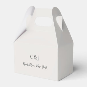 Clean Neutral Elegant Wedding Favour Box