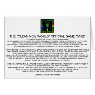 CLEAN NEW WORLD GAME CARD (U.S. EDITION)