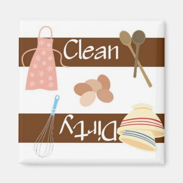 Clean or Dirty Baking Dishwasher Magnet (Front)