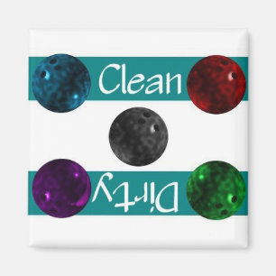 Clean or Dirty Bowling Dishwasher Magnet