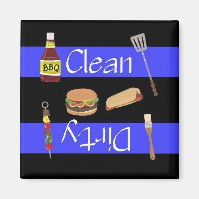 Clean or Dirty Cookout Dishwasher Magnet (Front)