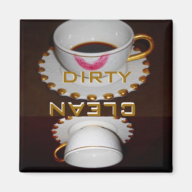 Clean or Dirty Dishes Dishwasher Magnet (Front)