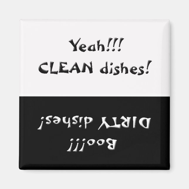 Clean Or Dirty Dishes Magnet (Front)