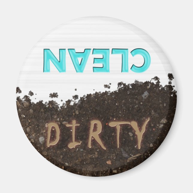 Clean or Dirty Dishwasher Magnet (Front)