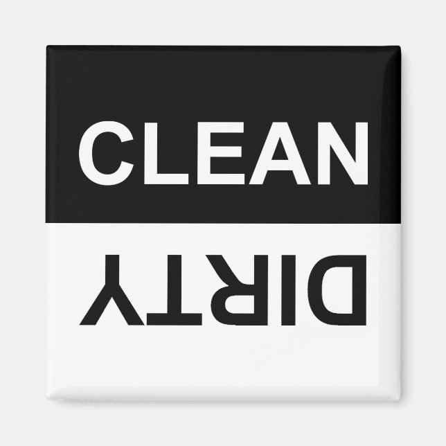 Clean or Dirty Dishwasher Magnet (Front)