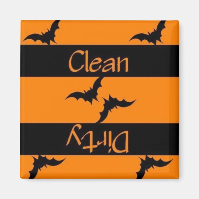 Clean or Dirty Halloween Dishwasher Magnet (Front)
