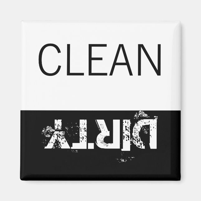 Clean or Dirty Magnets DIshwasher Labels (Front)