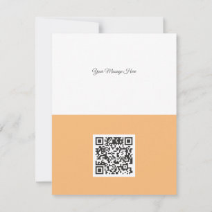 Clean Orange Corporate QR Code Christmas Tree Holiday Card
