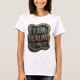 Clean Orange I AM HEALING Slogan Tee
