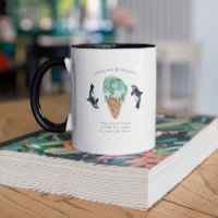 Clean Our Oceans | Watercolor Orca Whale Monogram