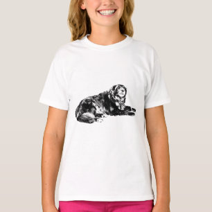 Clean Outline Dog Tee with Fall Energy