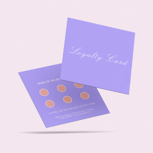 Clean Patel Blue Script Beauty Salon Loyalty Card
