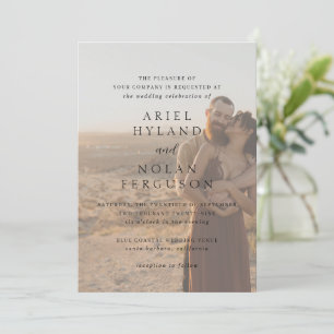 Clean Photo Modern Wedding Invitation