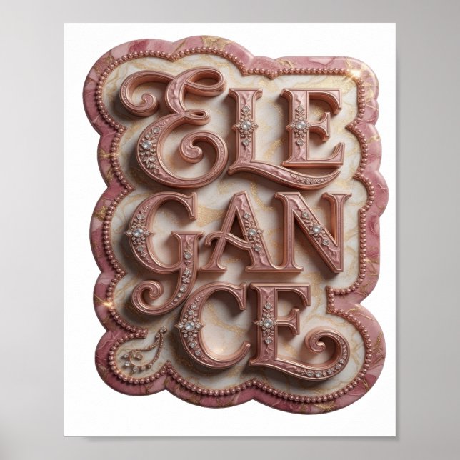 Clean Pink ELEGANCE Poster (Front)