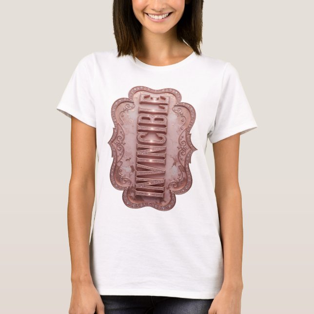 Clean Pink INVISIBLE Print T-Shirt (Front)