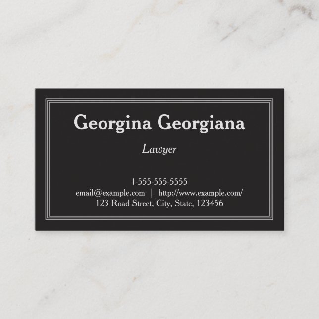 Clean & Professional Lawyer Business Card (Front)
