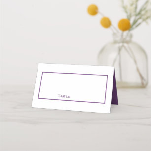Clean Purple and White Place card