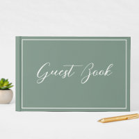 Clean Sage Green Script Calligraphy  Wedding