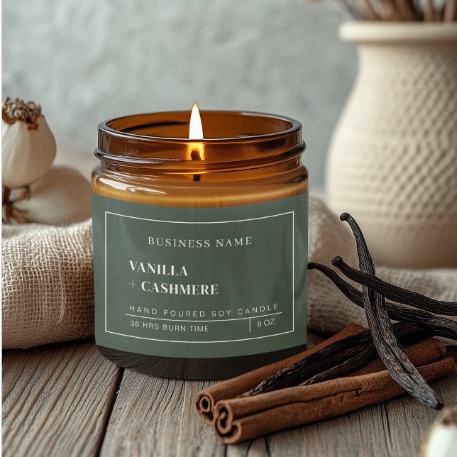 Clean Sage Green Small business Candle Label (Creator Uploaded)