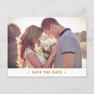 Clean Save the Date Postcard