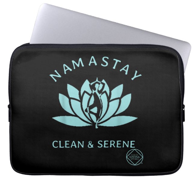 Clean & Serene Yoga Narcotics Anonymous Laptop Sleeve (Front)