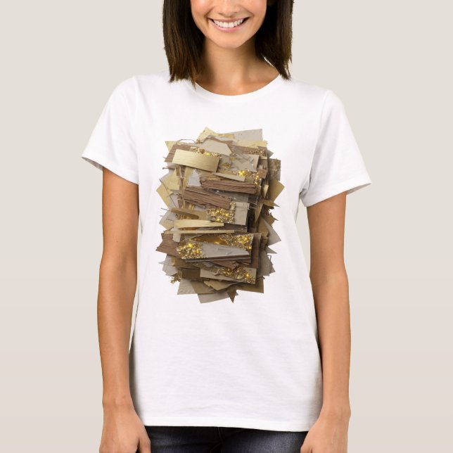 Clean Silver ABSTRACT ART Art Print T-Shirt (Front)